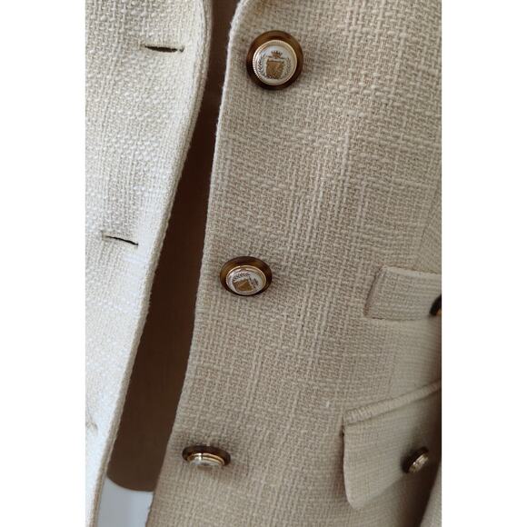 Veronica Beard Terre Cotton Dickey Jacket Off-White Single-Breasted Jacket 2 - Picture 13 of 16